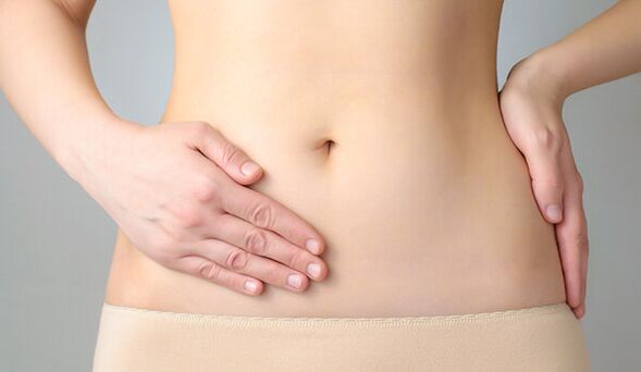 abdominal pain caused by parasites