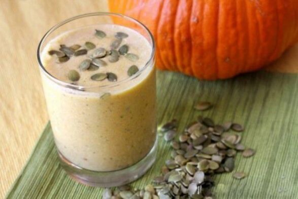 milk with pumpkin seeds against parasites